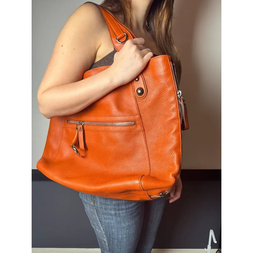 Gucci Tote Leather Terracotta Orange unused with storage bag - Picture 9 of 10